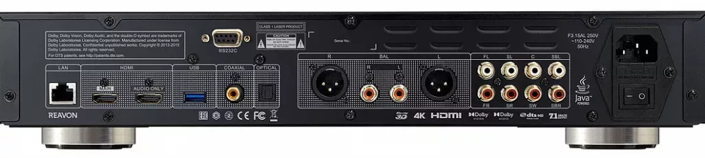 Trasera del lector UHD Reqavon UBR-X200